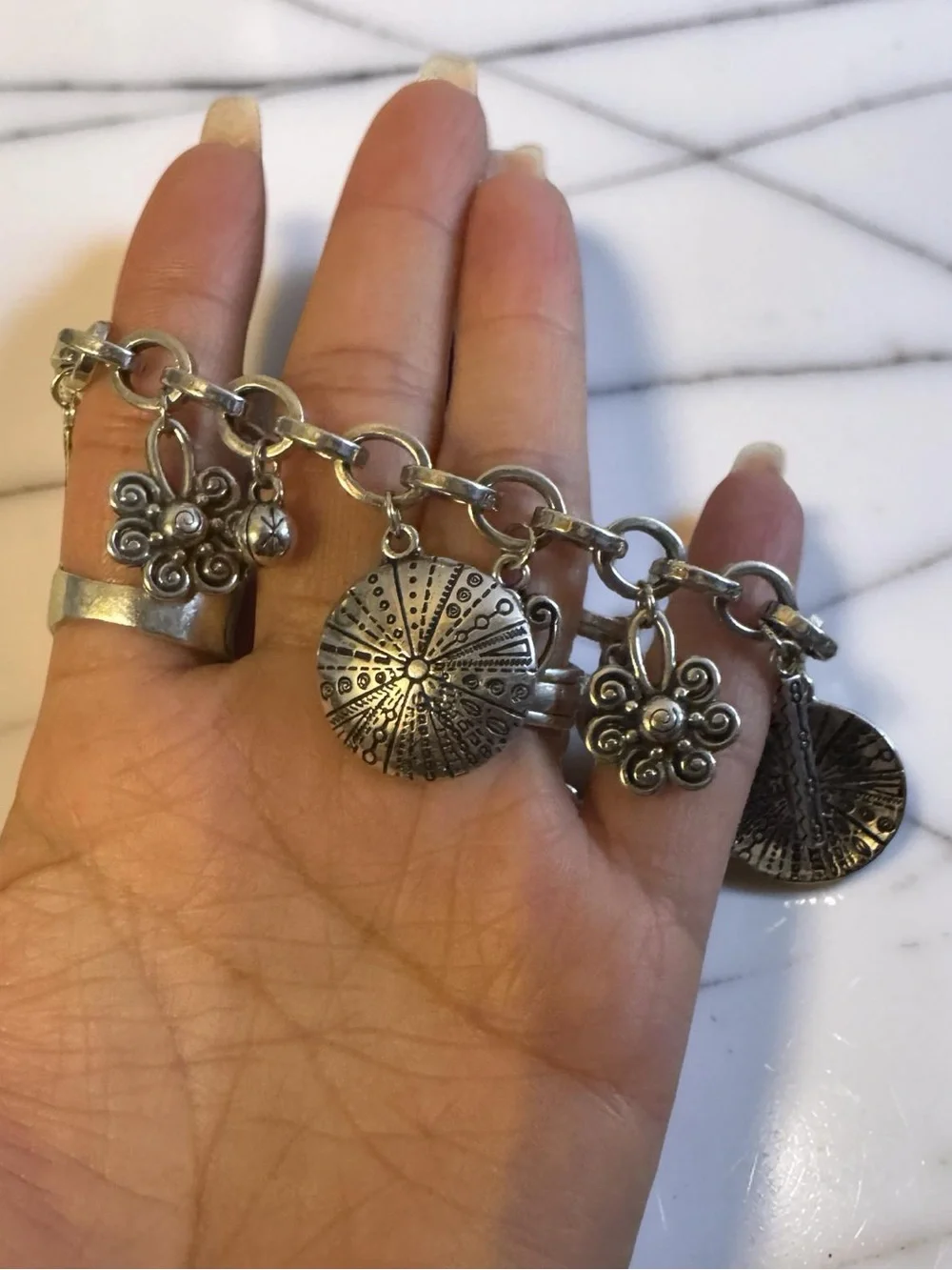 Brighton La Paz Silver Plated Charm Bracelet
